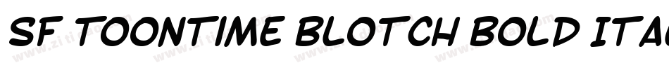 SF Toontime Blotch Bold Italic字体转换